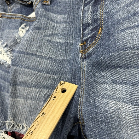 Judy Blue Jeans Womens 9/29 Blue Skinny Fit Stretch Medium Wash Denim Distressed - Picture 10 of 12